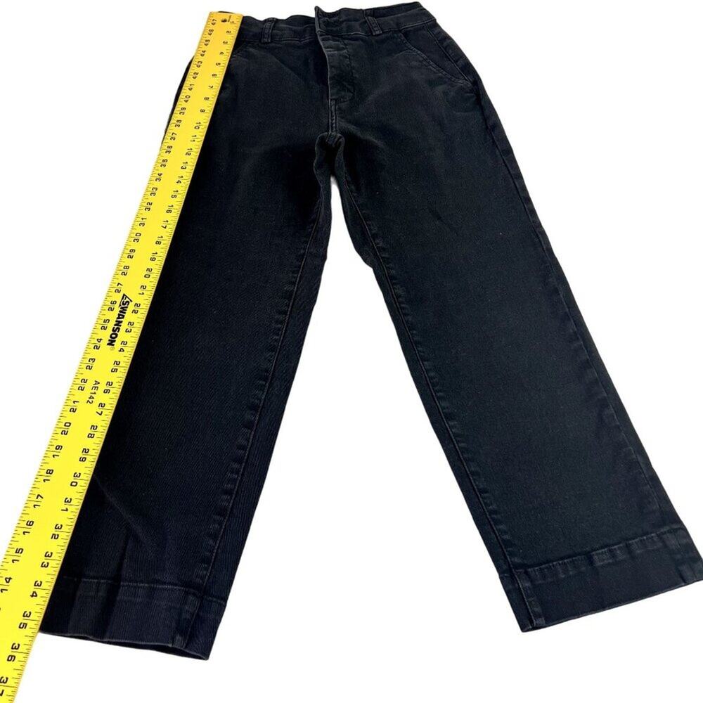 Everlane Jeans Women's Size 2 Black Cropped High Waist Straight Organic Cotton - Picture 5 of 13